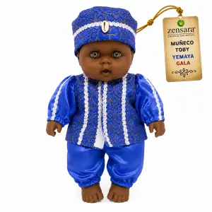 Muñeco Toby Yemayá de Gala Azul y Blanco | Zensara Metepec