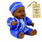 Muñeco Toby Yemayá de Satín Azul y Blanco | Zensara Metepec
