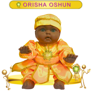 MUÑECO GATEADOR ORISHA OSHUN DE GALA EN ZENSARA
