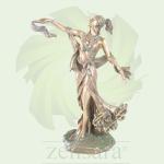 FIGURA ORISHA OYA CON ERUKE BRONCE EN ZENSARA