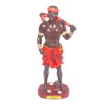 FIGURAS AFRICANA ORISHA ELEGUA CON GARABATO COLOR