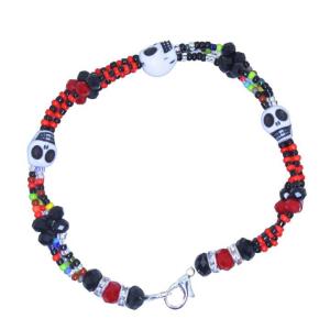 PULSERA ORISHA ELEGUA CAMINO DE MUERTO 3 HILOS