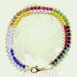 PULSERA EXCLUSIVA ORISHA 7 POTENCIA DOBLE CHAPA DE ORO DE 2 HILOS EN ZENSARA