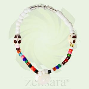 PULSERA ORISHA OBATALA BOTON CAMINO DE MUERTO DE 1 HILO EN ZENSARA