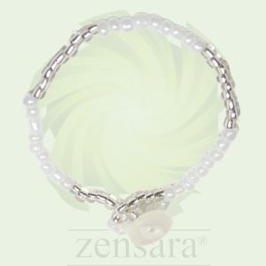 PULSERA ORISHA OBATALA BOTÓNN DE 1 HILO EN ZENSARA