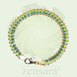 PULSERA EXCLUSIVA ORISHA ORULA DOBLE CHAPA DE ORO EN ZENSARA