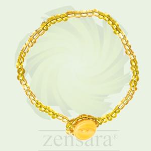 PULSERA ORISHA OSHUN BOTON AMBAR DE 1 HILO EN ZENSARA