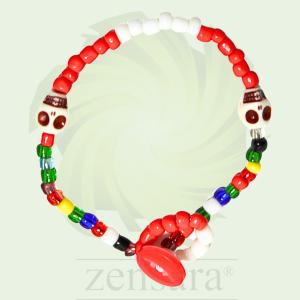 PULSERA ORISHA SHANGO BOTON CAMINO DE MUERTO DE 1 HILO EN ZENSARA