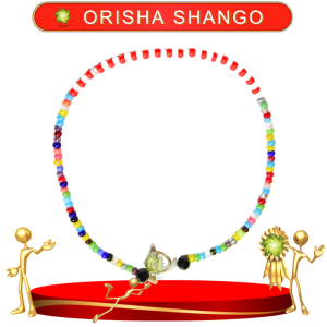 PULSERA ORISHA SHANGO DE CHAQUIRA CON CAMINO DE MUERTO EN ZENSARA