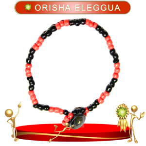PULSERA ORISHA ELEGGUA DE BOTÓN EN ZENSARA