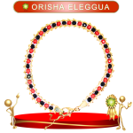 PULSERA EXCLUSIVA ORISHA ELEGGUA DE 1 HILO CON LAMINADO DE ORO EN ZENSARA