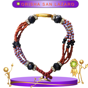 PULSERA EXCLUSIVA ORISHA SAN LAZARO DE CAURY DORADO EN ZENSARA