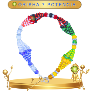 PULSERA ORISHA 7 POTENCIAS DE 6 HILOS EN ZENSARA