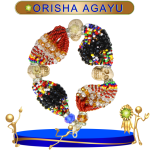 PULSERA ORISHA AGAYU DE 18 HILOS CON CAMINO DE MUERTO EN ZENSARA