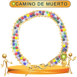 PULSERA EXCLUSIVA ORISHA CAMINO DE MUERTO DE 2 HILOS CON ORO LAMINADO EN ZENSARA