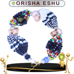 PULSERA ORISHA ESHU DE 18 HILOS CON CAMINO DE MUERTO EN ZENSARA