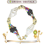 PULSERA ORISHA OBATALA DE 6 HILOS CON CAMINO DE MUERTO EN ZENSARA
