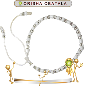 PULSERA ORISHA OBATALA AJUSTABLE DE 1 HILO EN ZENSARA