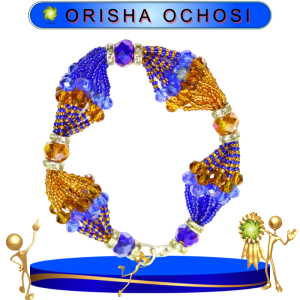 PULSERA ORISHA OCHOSI DE 10 HILOS EN ZENSARA