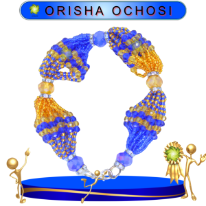 PULSERA ORISHA OCHOSI DE 18 HILOS EN ZENSARA