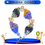 PULSERA ORISHA OCHOSI DE 18 HILOS CON CAMINO DE MUERTO EN ZENSARA