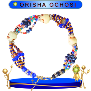 PULSERA ORISHA OCHOSI DE 6 HILOS EN ZENSARA