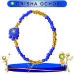 PULSERA ORISHA OCHOSI DE BOTON EN ZENSARA