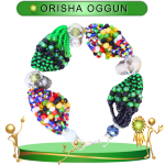 PULSERA ORISHA OGGUN DE 18 HILOS CON CAMINO DE MUERTO EN ZENSARA