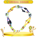 PULSERA ORISHA OSHUN DE 3 HLOS CON CAMINO DE MUERTO EN ZENSARA