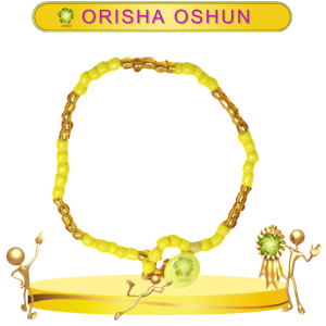 PULSERA ORISHA OSHUN DE BOTÓN EN ZENSARA
