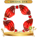 PULSERA ORISHA OYA DE 18 HILOS CON CUENTAS RAYADA EN ZENSARA