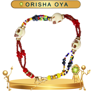 PULSERA ORISHA OYA 3 HILOS CON CAMINO DE MUERTO EN ZENSARA