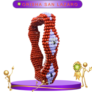 PULSERA EXCLUSIVA ORISHA SAN LAZARO PANZA DE VÍBORA EN ZENSARA
