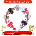PULSERA ORISHA SHANGO DE 10 HILOS CON CAMINO DE MUERTO EN ZENSARA