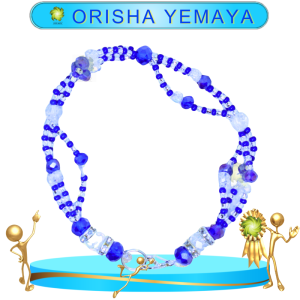 PULSERA ORISHA YEMAYA DE 3 HILOS EN ZENSARA