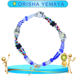 PULSERA ORISHA YEMAYA DE 3 HILOS CON CAMINO DE MUERTO EN ZENSARA