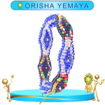 PULSERA EXCLUSIVA ORISHA YEMAYA PANZA DE VÍBORA CON CAMINO DE MUERTO EN ZENSARA