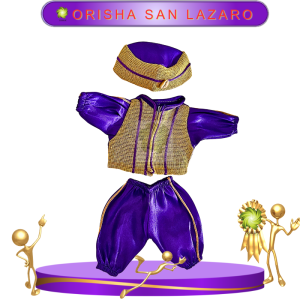 ROPA PARA MUÑECO TOBY ORISHA SAN LAZARO DE SATÍN EN ZENSARA