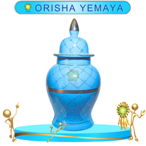 TIBÓN ORISHA YEMAYA DE PORCELANA IMPORTADA EN ZENSARA