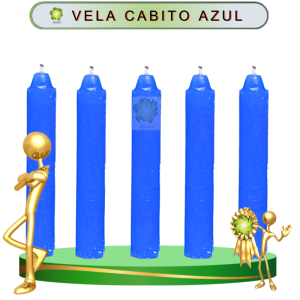 VELA CABITO AZUL PARA TRABAJO DE 100 PIEZAS EN ZENSARA
