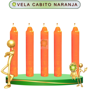VELA CABITO NARANJA PARA TRABAJO DE 100 PIEZAS EN ZENSARA