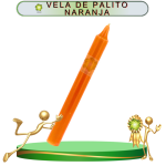 VELA DE PALITO NARANJA DE 20 PIEZAS EN ZENSARA
