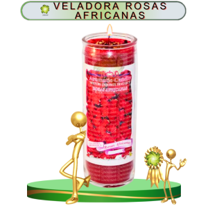 VELADORA ROSAS AFRICANAS EN ZENSARA